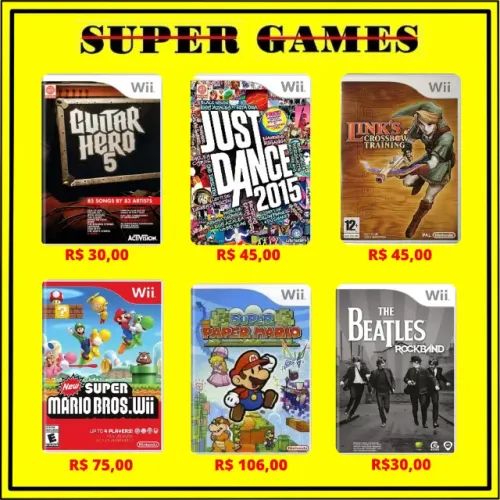 Jogos WII em até 6x sem juros, Loja física desde 2004, Próximo ao Metrô.