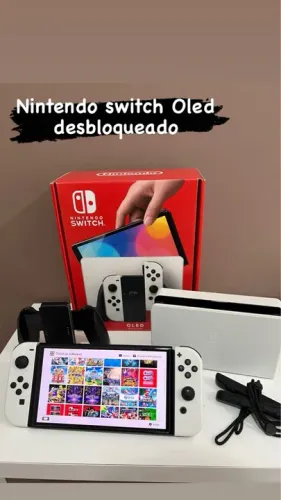 Nintendo Oled desbloqueado vários jogos