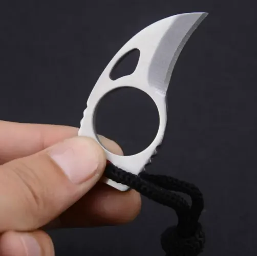 Garra de combate artesanal Karambit anel faca multiuso