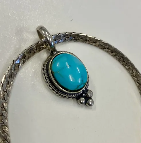 Colar de prata - Vintage - antigo - 925 - Cordão  + Pingente 