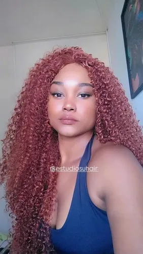 Lace Wig cacheada fibra orgânica