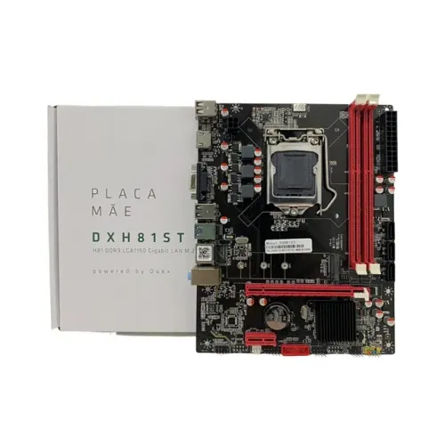 Placa Mãe LGA1150 H81 DDR3 M.2 4ª Geração Duex DXH81ST M2 - 1 Ano de Garantia - WZetta