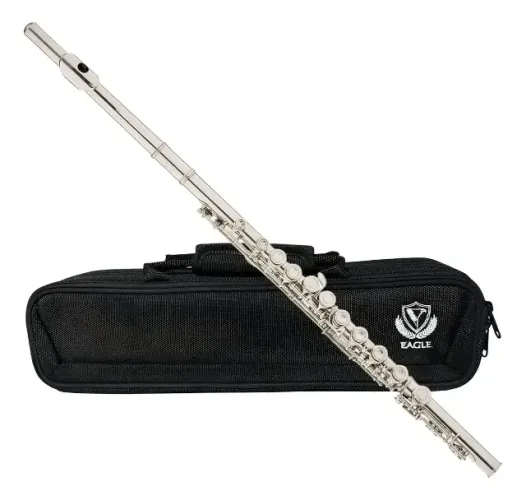 FLAUTA TRANSVERSAL EAGLE FL03S PRATA (NOVA) PARCELAMOS EM ATE 10X S/ JUROS #FL03S