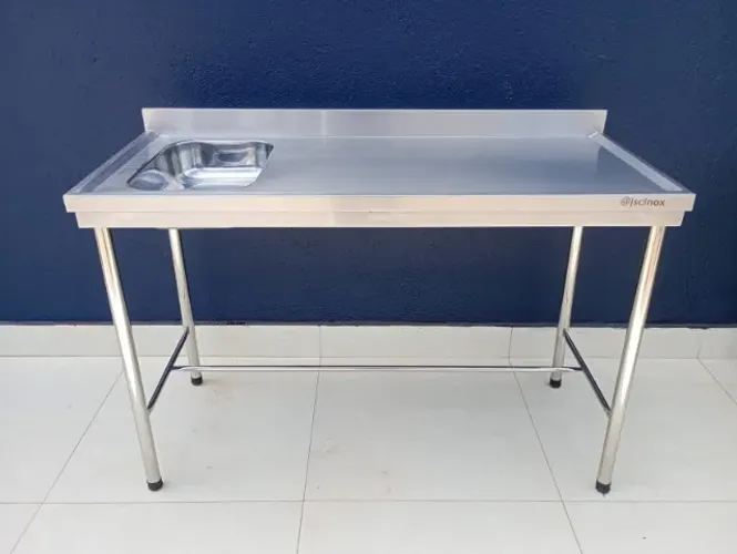 Pia em aço inox 1.40x0.60 a pronta entrega BSB.