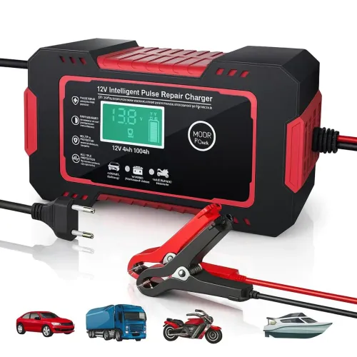Carregador de Bateria 12V Inteligente com Função de Reparo - veicular pra carro