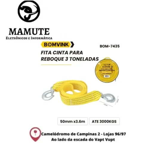 FITA CINTA PARA REBOQUE 50MM×3.6M