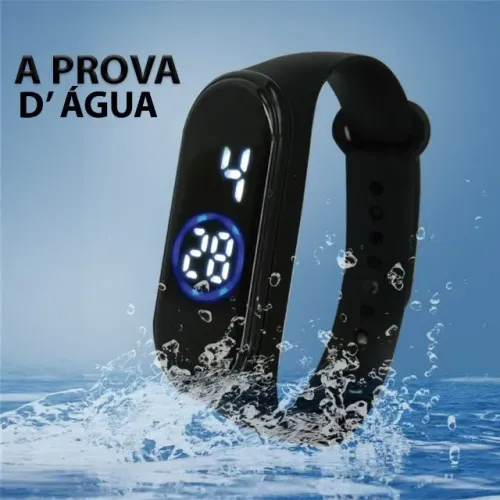 Relógio Esportivo à Prova D'água Led Digital