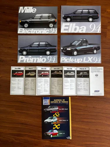 6 PROSPECTOS FOLDERS FIAT ELBA, MILLE ETC 250,00 CADA!