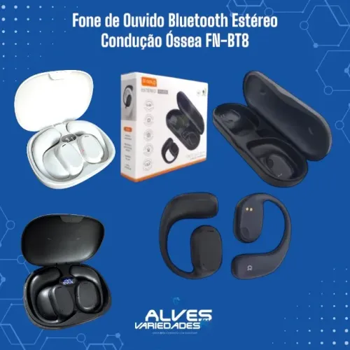 Fone de Ouvido Bluetooth Estéreo Condução Óssea FN-BT8 Pro