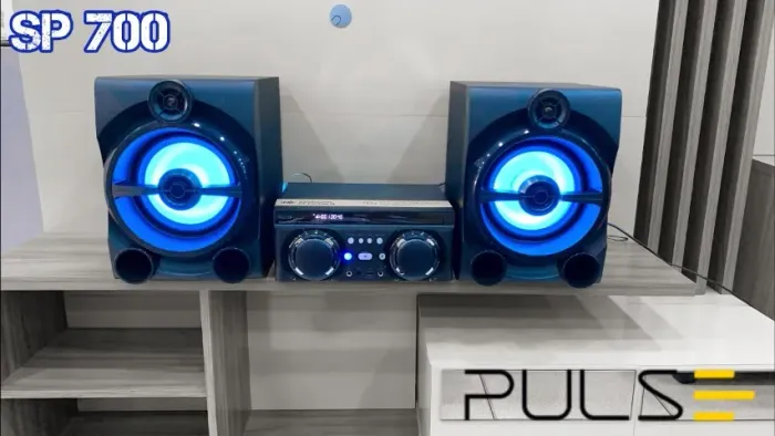 mini system pulse sp 700 com 2350w com bluetooth e usb