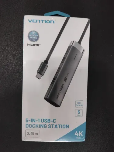 Adaptador Hub Usb C Docking Station 5 Em 1 Para Macbook Pro Air M1 Vention