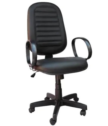 Cadeira presidente giratória c/ haste em lâmina com costura e relax