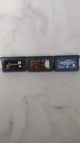 3 fitas pararelas game boy advance (não salvam) Castlevania, DBZ e Need For Speed