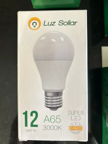 12 Lâmpadas LED 12W 3000k Marca Luz Solar