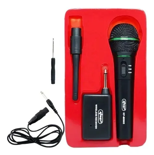Microfone Sem Fio Semi Profissional 30 Metros P10 Karaokê Novo Loja Coimbra Computadores
