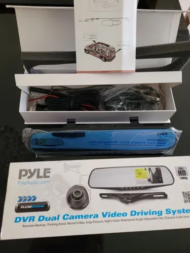 DVR Dual Camera Video Driving System novo na caixa