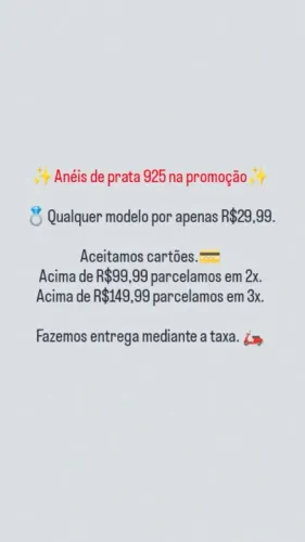 Anéis de Prata 925 - Promoção Imperdível!