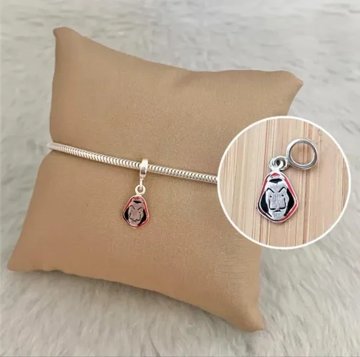 Berloque La Casa de Papel Prata 925 legítima 