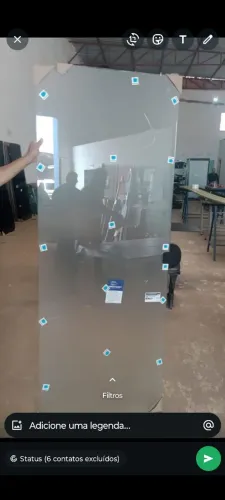 Porta de Vidro temperado com película jateado