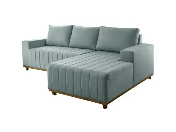Sofá com Chaise Linho Cinza 2,30 NOVO PRONTA ENTREGA
