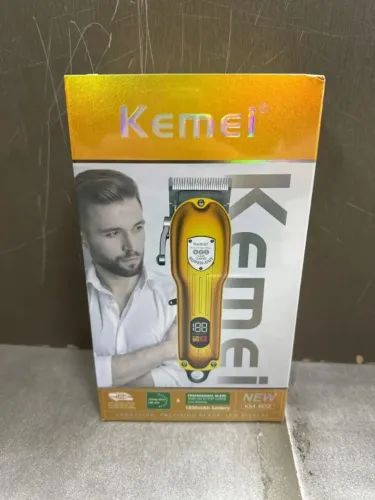 Máquina Profissional Kemei KM-802 Gold Edition - Display LCD e Alta Potência