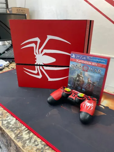 Playstation 4 + 8 jogos Edição especial Spider-man em até 12x 1 ano de garantia