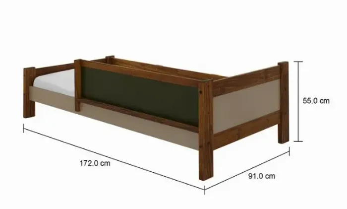 CAMA JÚNIOR 78 CM GARATUJA COM COLCHÃO NUNCA USADA