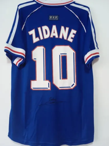 Camisa França Copa Mundo 1998 #10 Zidane Autografada Certificada