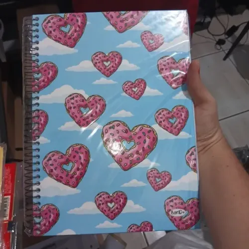 CADERNO DE 10 MATÉRIAS CAPA DURA ESPIRAL 160 FL FEMININO