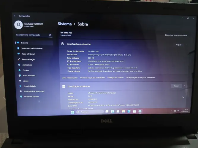 Notebook Dell inspiron 14 séries 3000
