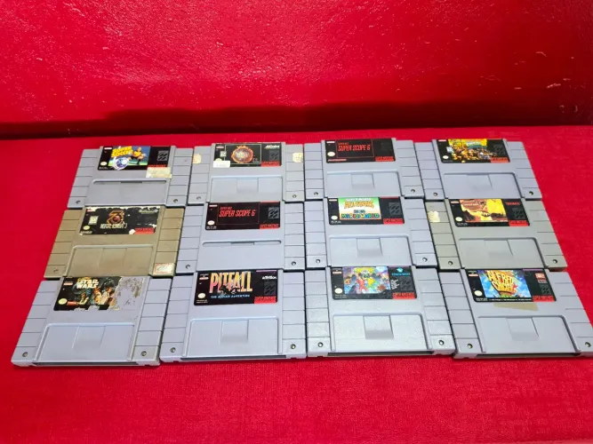 Vendo lote de jogos originais de super Nintendo 