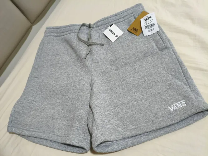 BERMUDA VANS MOLETOM  CORE BASIC  - CINZA TAMANHO M ORIGINAL NOVA