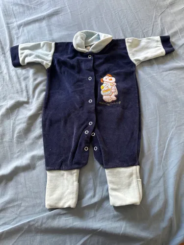 Macacão bebê TAM P plus pé reversível