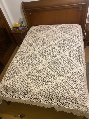 Colcha de crochê 