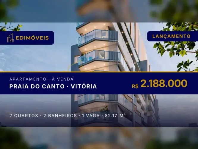 Incrível apartamento em Praia do Canto com terraço e suíte!