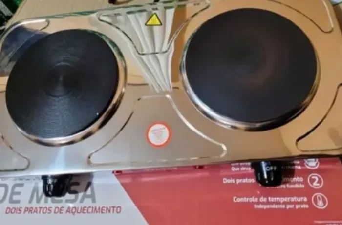 Fogão elétrico, dispensa uso de gás. Ideal para casa e apartamento.