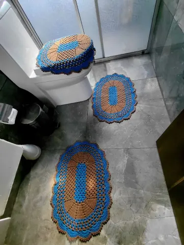 Jogo de banheiro de crochê