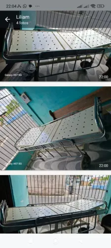 Cama hospitalar usada em perfeito estado toda funcionando perfeitamente inox ZAP *