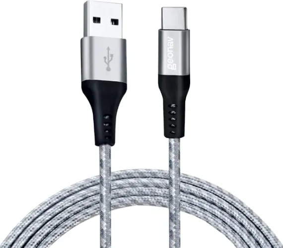 Cabo USB-C para USB Carregamento Rapido Revestimento em Nylon Trançado 1,2 metros 40W Cinz