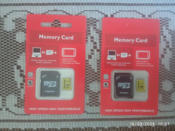 Cartão de Memória Micro SD Alta Velocidade + Adaptador SD - Para Celular / Câmera