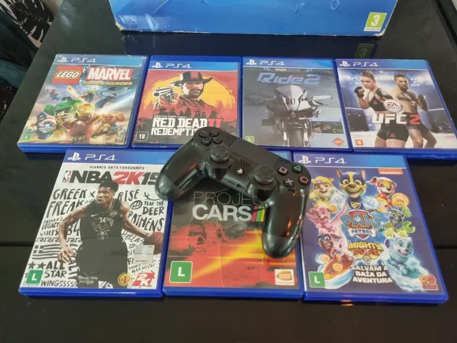 Controle e jogos ps4