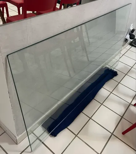Tampo vidro temperado mesa 1,5x0,75m
