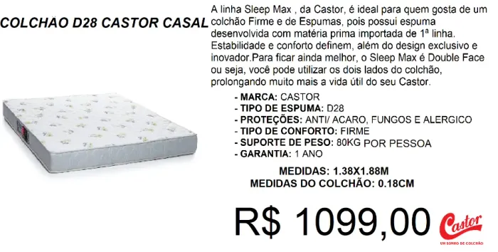 colchão de espuma D28 - entrega gratuita!