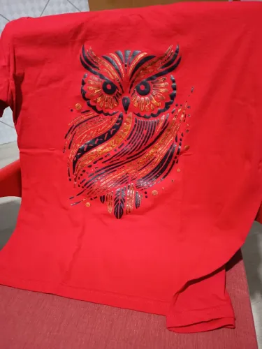 Camiseta coruja 100% algodão G