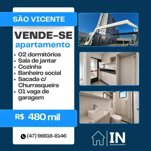 BARBADA - Apartamento pronto para morar no bairro São Vicente em Itajaí
