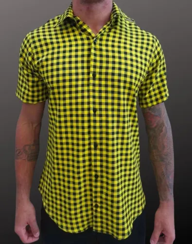 Camisa manga curta xadrez