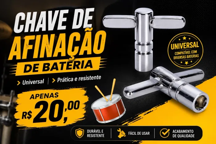 Chave de afinação de bateria
