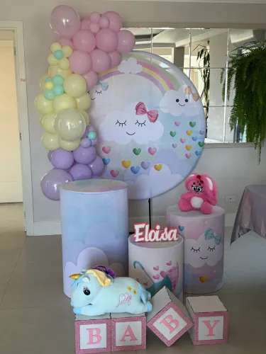 Decoração Chuva de Amor Menina Chá de bebê - Aniversário 