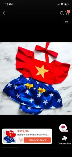 Roupa mesversario Magali,branca de neve,mulher maravilha 