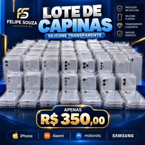 Lote de capinhas de silicone
